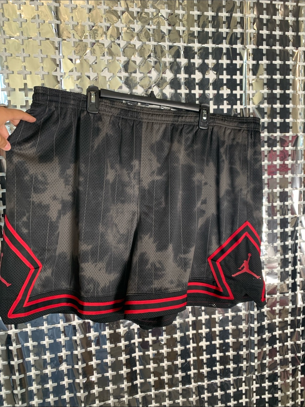 Jordan Black Shorts with Red Trim and Jumpman Accent